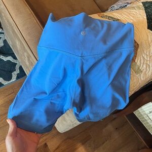 blue lululemon align biker shorts